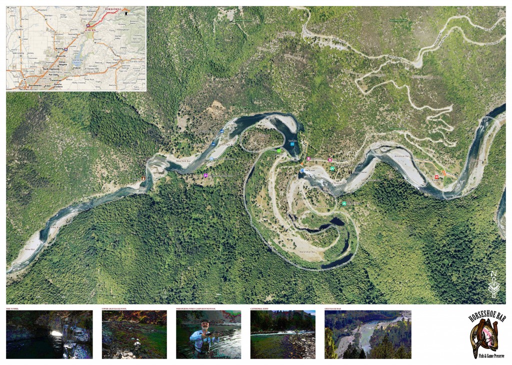 Horseshoe Bar Preserve on American River Map Bars and Pools listed image