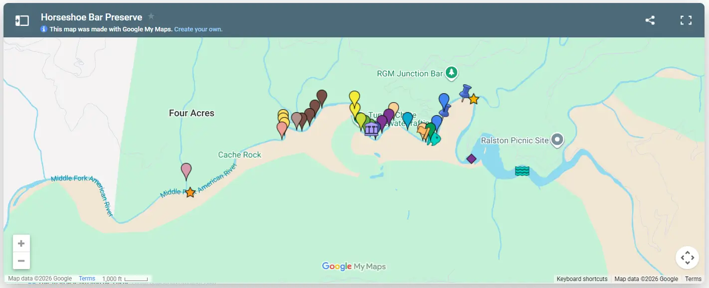 Google Map of Horseshoe Bar Preserve