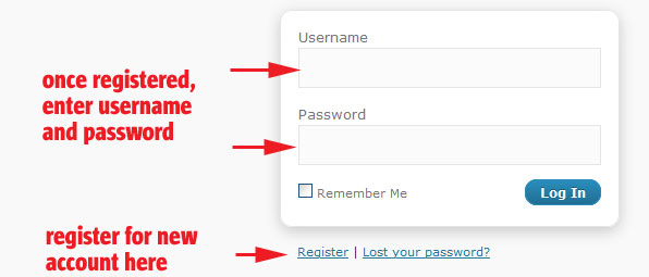 New & Existing User Registration Page image